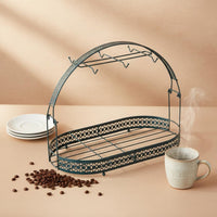 Coffee Cup and Saucer Organizer Stable 2-Tier Cup Stand Sturdy for Dining Room