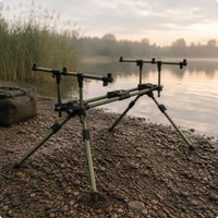 3 Rod Holder Aluminum Alloy 3 Port Rod Rack Resistant Outdoor Gear for Anglers