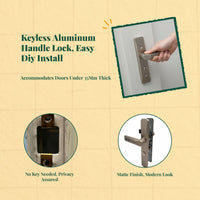 Aluminum privacy lock, easy install