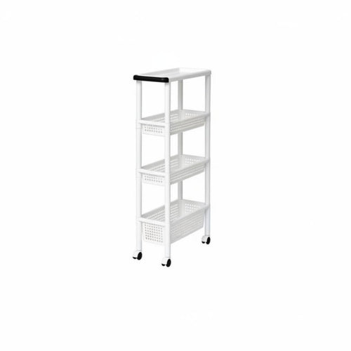3-Tier Rolling Cart Large Capacity 3-Tier Rolling Rack Deep Baskets for Students