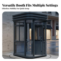 Portable Security Booth Fast Installation Security Guard Cabin Construction Sentry Box for Gatekeepers, Residential Communities, Toll Stations