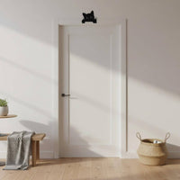 Metal Feline Door Topper Long-Lasting Black Feline Door Topper Adorable