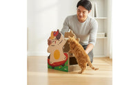 Play and Rest Corrugated Feline Scratcher Easy Assembly Feline Scratch Board Space-Saving for Cats, Indoor