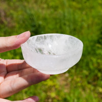Natural White Crystal Bowl Polished Crystal Decoration