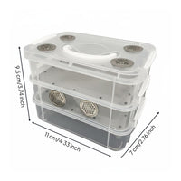 Mealworm Breeding Box Ventilated Two-Layer Breeding Kit Transparent for Desktop