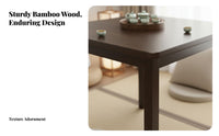 Square Floor Seating Table Versatile Floor Desk Long-Lasting Sturdy Construction for Students, Adults, Alcove Window, Bedroom