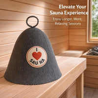 Wool Sauna Hat Heat Resistant, Steam Room Cap for Relaxation, Wellness Cap for Sauna, Highly Absorbe - Image 10