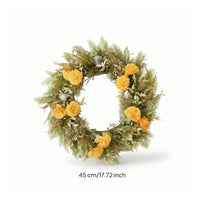 Artificial Decorative Wreath Green Faux Foliage Wreath Circular for Wall Decor