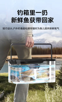 批发浮水增氧泵智能防水增氧机飞碟氧气泵USB磁吸充电增氧泵