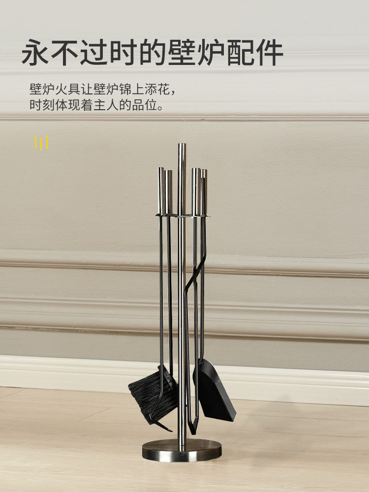 壁炉工具 真火壁炉清灰工具四件套 不锈钢