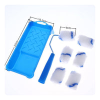 Mini Paint Roller Kit DIY Mini Paint Roller Set Blue Accents