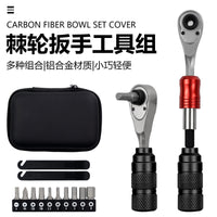 ENLEE Bicycle Repair Tool Kit with Ratchet Wrench, 10 Bits, Aluminum Alloy, Boxed