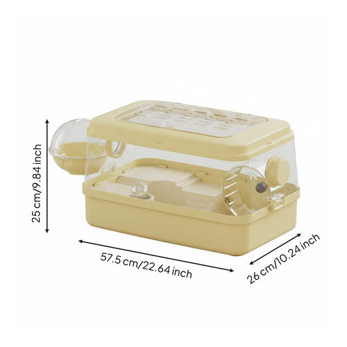 Acrylic Hamster Enclosure Transparent Two-Tier Hamster Enclosure Easy Clean