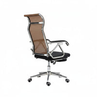 Reclining Ergonomic Chair Lumbar Cushioning Ergonomic Recliner with Footrest Adjustable Headrest Breathable Mesh Posterior