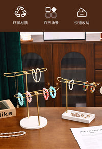 Metal Jewelry Display Stand for Earrings, Necklaces, and Hair Accessories