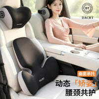 Car Headrest and Lumbar Support Pillow with Memory Foam