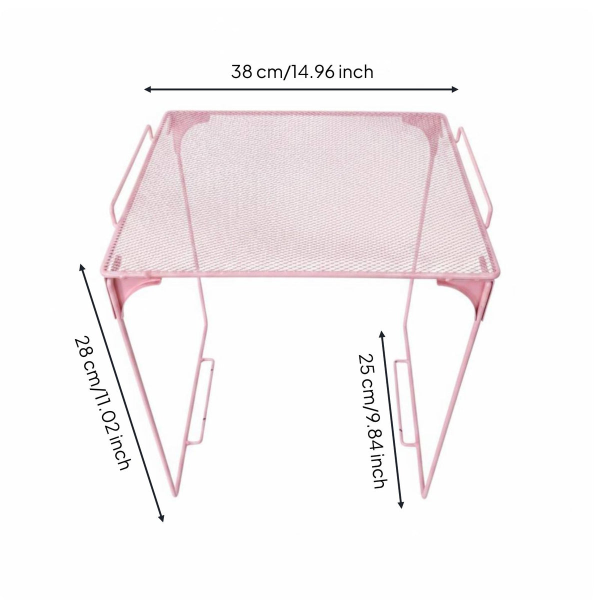 Foldable Mesh Rack Stackable Storage Rack Heavy Duty Iron Storage Stand for Stall, Retail