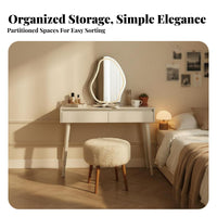 Dressing Table Set with Lighted Mirror Nordic aesthetic Bedroom Furniture for Women