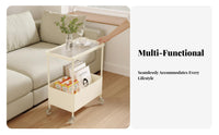 2-Tier Rolling Trolley Easy Assembly 2-Tier Rolling Cart Lockable Casters