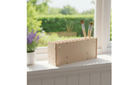 Wooden Brush Stand Detachable Wall Mount Brush Holder Freestanding Standing
