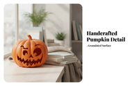 Decorative Pumpkin Light Festive Jack-O'-Lantern Light Spooky Pumpkin Lamp Speckled for Home Decor, Halloween Parties, Bar Displays