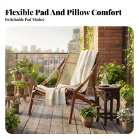 Adjustable Woven Lounger Multi-Position Reclining Folding Recliner for backrestyard