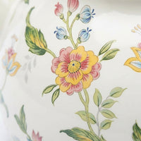 Enamel Soup Pot Stew Pot Vintage Saucepan, Cooking Pot Floral Design with Lid, Double Handle Casserole for Boiling and Simmering