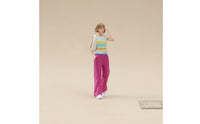 Highly Detailed Wide-Leg Pants Woman Figurine Hand Painted Miniature Girl Figure Scale Model Person for Sand Table Scene