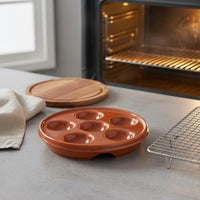 Ceramic Dish Even Heat Distribution Escargot Baking Plate Escargot Plate Easy to Clean Baking Dish Sleek Glaze