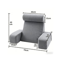 Reading Pillow with Armrests Supportive Backrest Ergonomic for Students