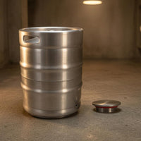 50L Beer Keg Handhold Openings Stainless Steel Keg Silver Drink Storage