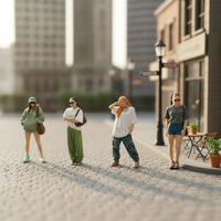 4 Pieces Painted Miniature Figure Detailed Scale Model Figure Vibrant Toy Compact for Collectors