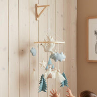 Textile Crib Mobile Boho Design Nordic Crib Ornament Child-Centered Inspired