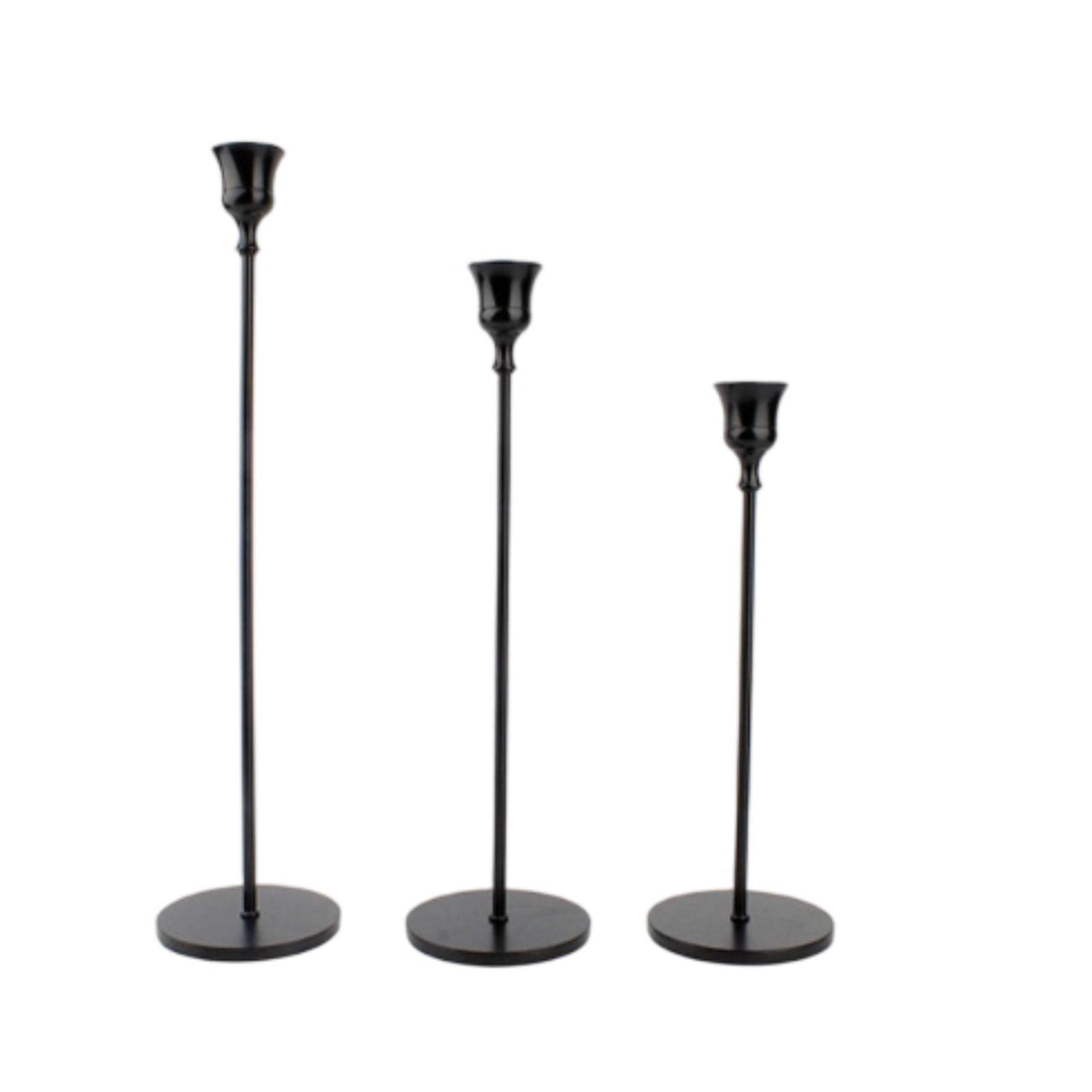 3 Pieces Taper Candle Holder Set Slender Candlestick Holder Set Sleek