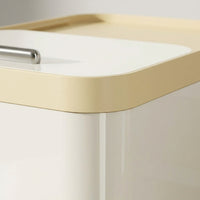 Airtight Rice Storage Container with Measuring Cup, Khaki Color Storage Bin, Easy Open Lid, Space Sa - Image 7