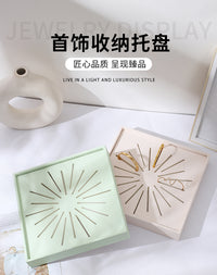 瑞义硅藻皮立式耳钉架陈列手镯戒指托珠宝盘样品间展示挑选多用架