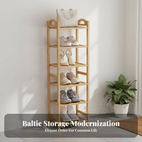 Space-Saving Vertical Shoe Rack Sturdy Multi-Tier Vertical Shelf Narrow Design Footwear Stand Dust-Proof Shelves for Apartment Dwellers, Homeowners, Students, Entryway, Small Areas, Hallway, Dorm Room