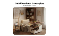 Movable C-Shaped Adjustable Table With casters Household Furniture Space Saving Laptop mobile desk Multi-Functional for Apartment Dwellers, Students, telecommuter Workers, Living Room, Small areas, Bedroom, Home Office