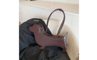 Dachshund Tote Bag Structured Dachshund Bag Faux Leather for Women