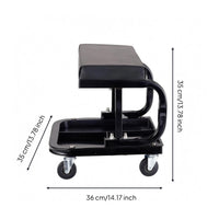 Rolling Workshop Stool Compact Storage Workshop Stool 300 Capacity Work Seating for Mechanics, Repair Shop