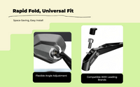 Foldable aluminum wide-angle mirror