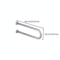 Anti-Slip Wall Mounted Toilet Armrest Foldable Design Flip up Toilet Grab Bar Rust-Proof Wall Mounted Safety Bar Space-Saving for Disabled Individuals