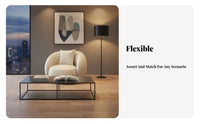 Curved Minimalist Sofa Nordic Design Upholstered Seating Low-Height Backrest Backrest Soft Teddy Texture for Apartment Dwellers