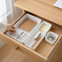 PP Cutlery Case, White, Drawer Storage, Stationery, Organizer Tray, 18L