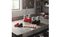 Two-postStud Battery Terminal Connector with Shielded Covers Secure Battery Terminal with Shielded Caps Easy to Use Compatible for DIYers