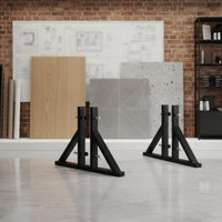Tile and Door Display Stand Easy Assembly Floor Panel Display Rack Adjustable Panel Support Base Carbon Steel Construction