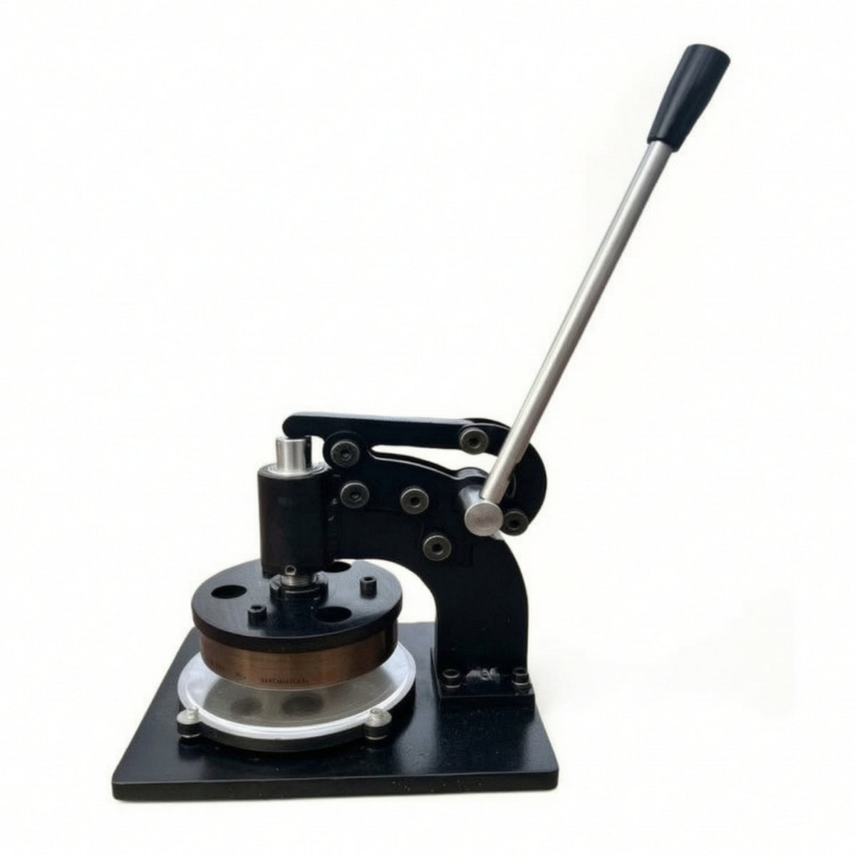 Manual Sample Cutter with Backing Pads Compact Disc Sample Cutter Bench-Top Cutting Tool for Technicians, Material Testing
