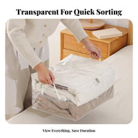 4 Pieces Quilt Storage Set Large Capacity closureed textile Bag Space Saving