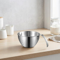 Mixing Bowl and Rice Washer with Handle, 304 Stainless Steel Mesh Rice Strainer, Salad Bowl with Measurement Markings for Adult Meal Prep