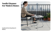 Transparent C-Shaped Table Minimalist design Home Furnishing Space-Saving